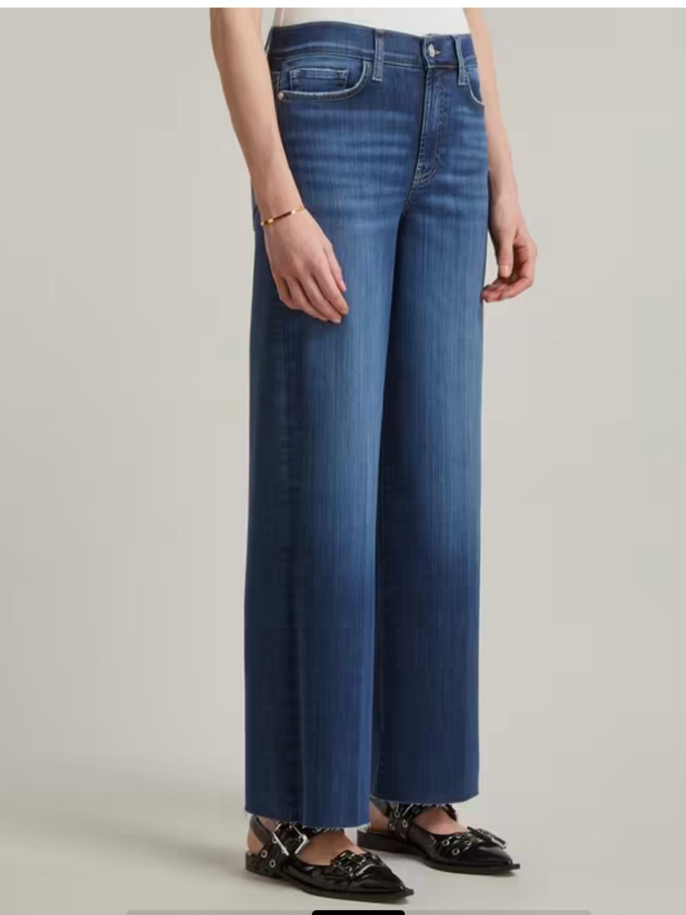 Frame Denim Jeans Le Slim Palazzo Wide Leg Flare Raw Hem Size 28